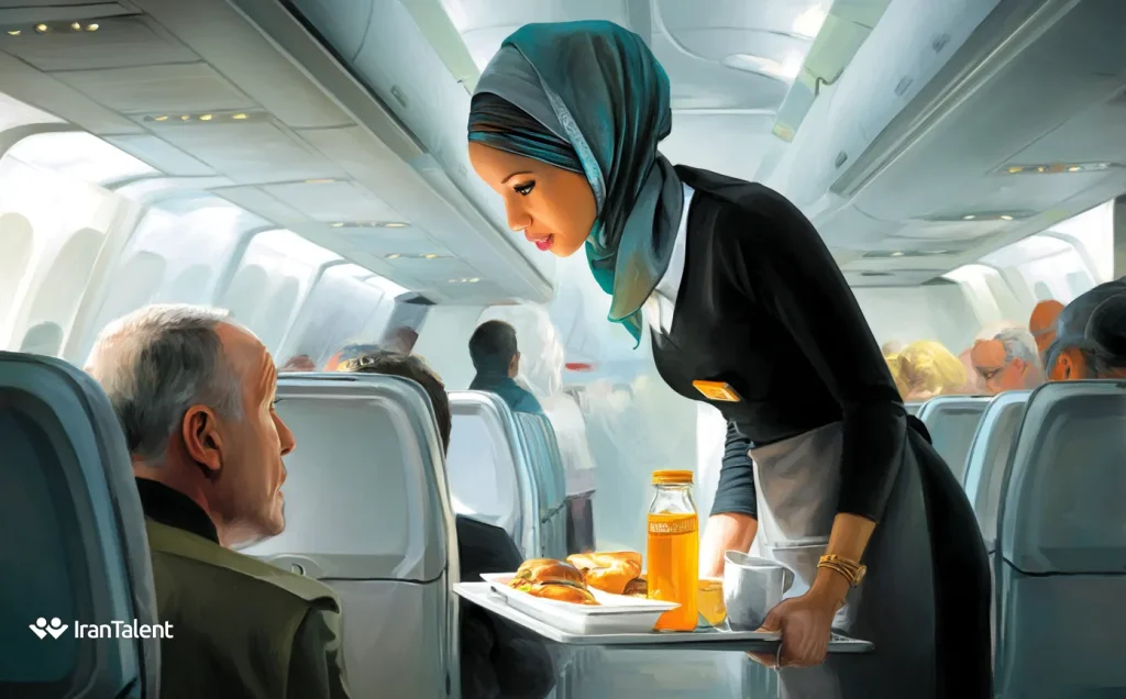 درآمد مهماندار هواپیما