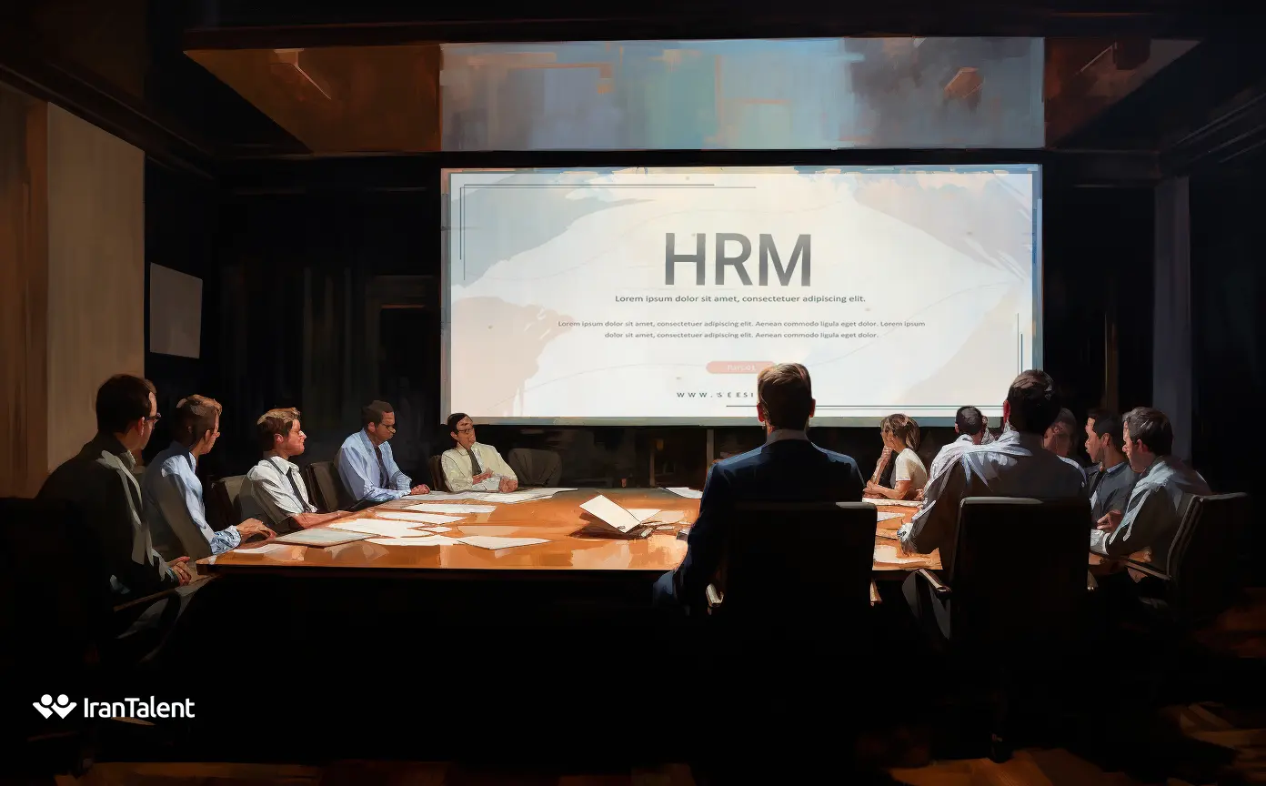 جلسه درباره مدیریت منابع انسانی HRM